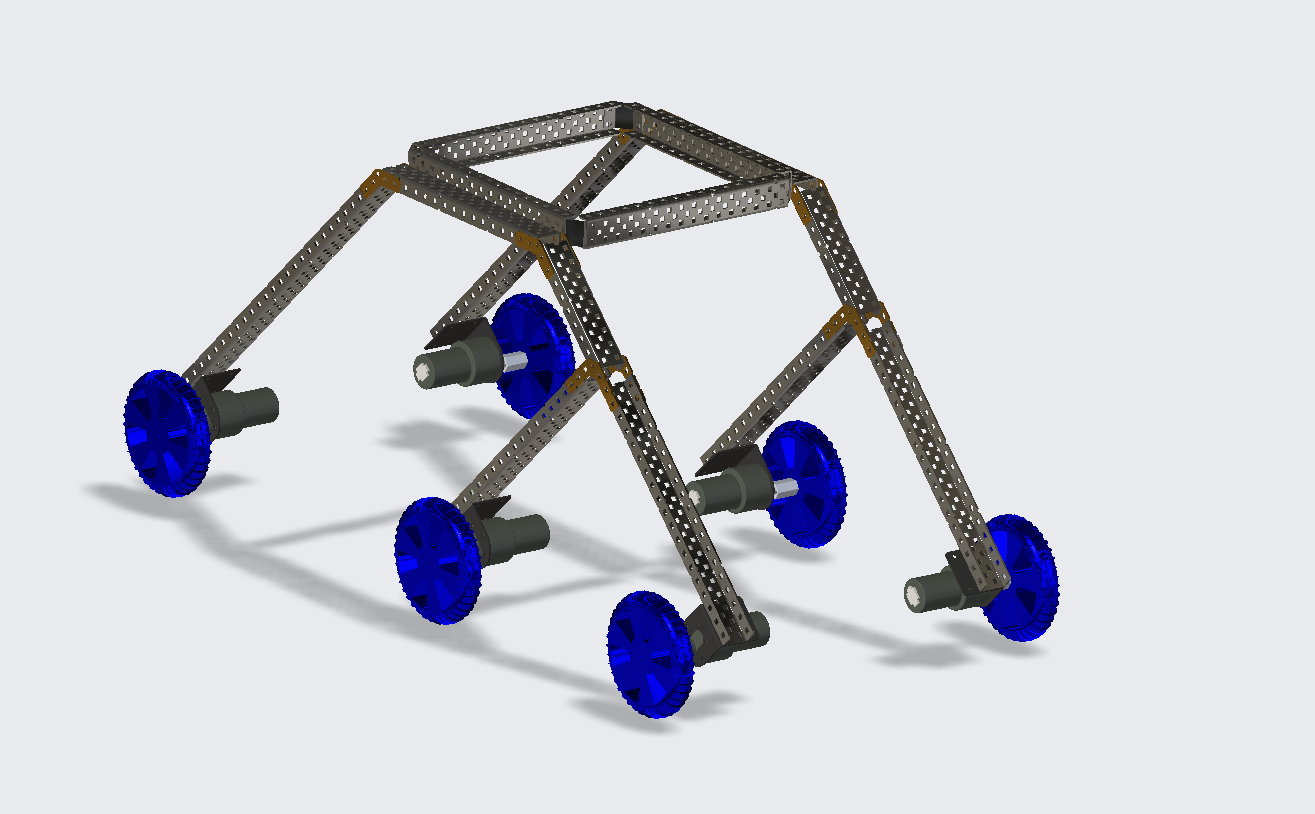 Isometric view of Rocker Bogie Robot